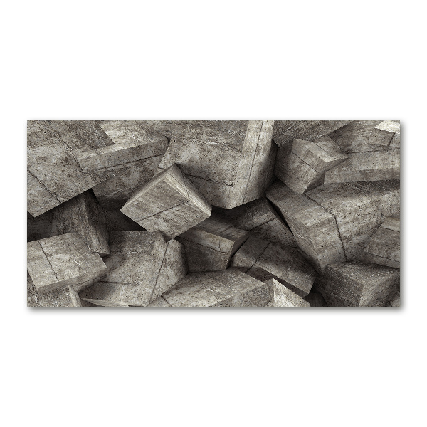 Schilderij glas Betonnen kubussen