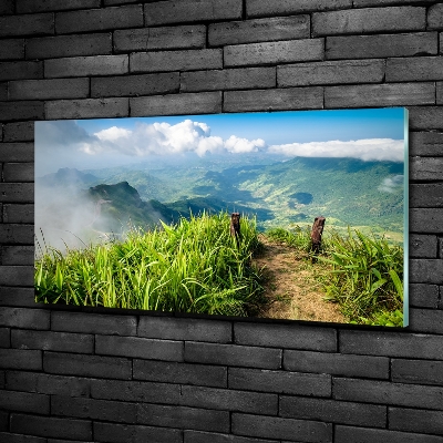 Schilderij glas Pad naar de top