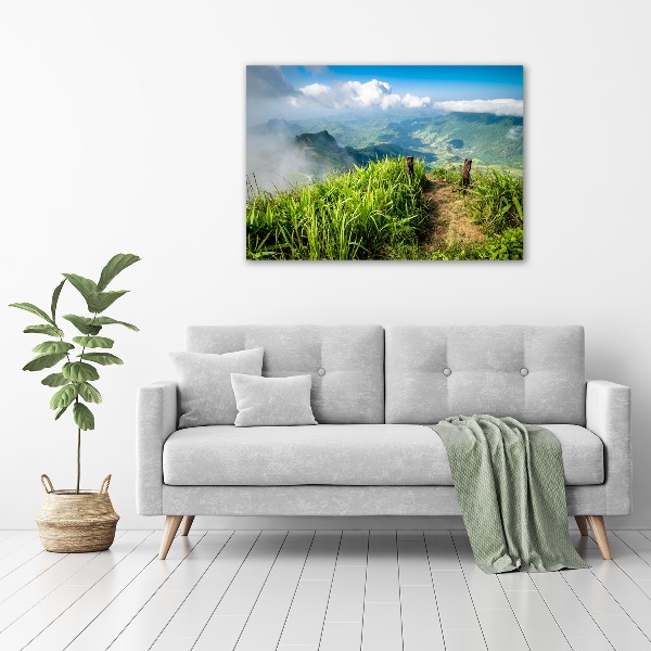 Schilderij glas Pad naar de top