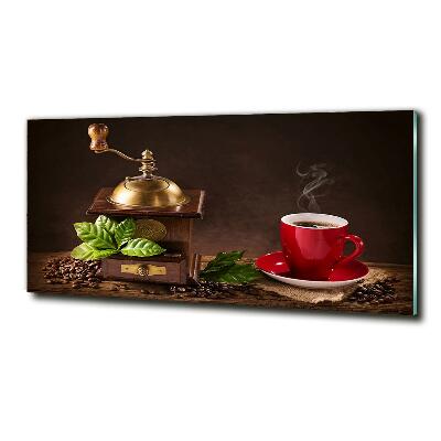 Schilderij op glas Koffie en koffiemolen