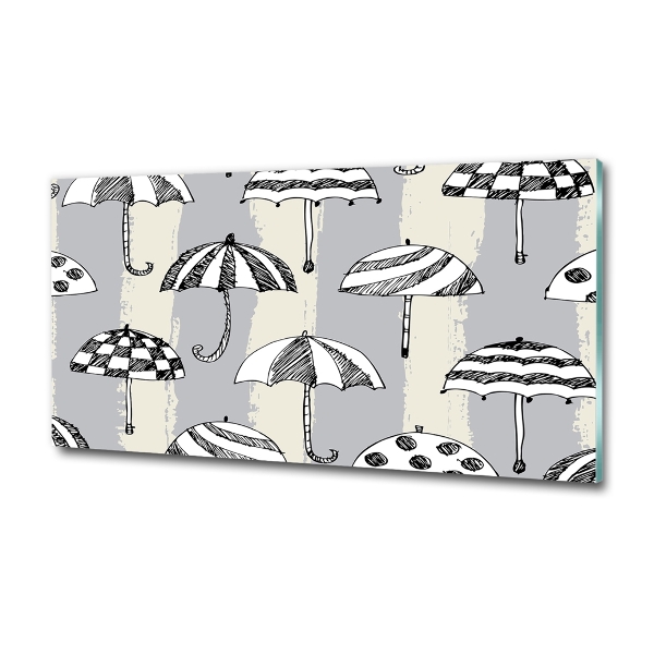 Schilderij op glas Paraplu's