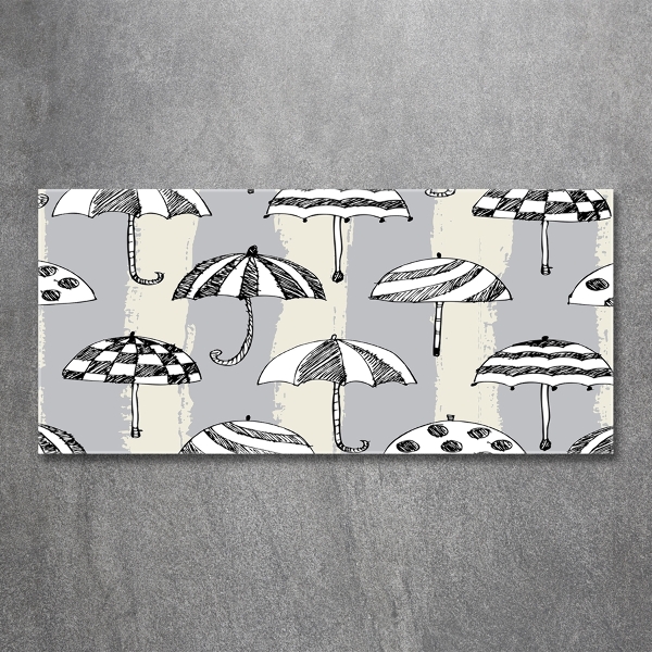 Schilderij op glas Paraplu's
