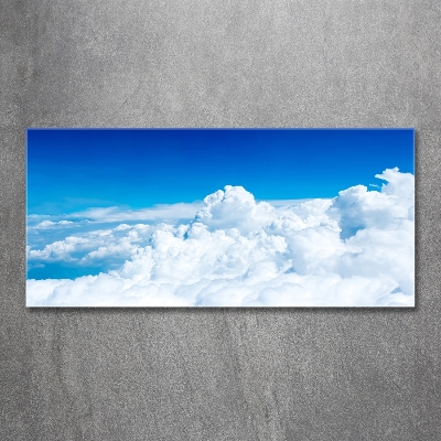 Foto schilderij op glas Wolken vanuit vogelperspectief