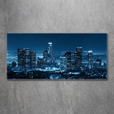 Schilderij op glas Los Angeles 's nachts