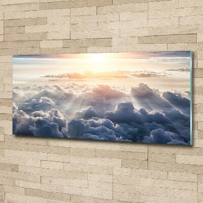 Glazen schilderij Wolken vanuit vogelperspectief