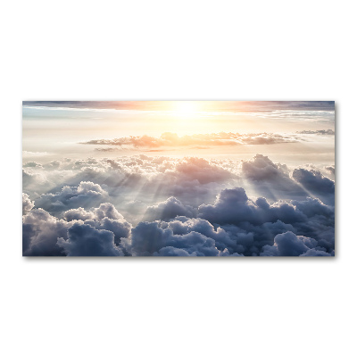 Glazen schilderij Wolken vanuit vogelperspectief