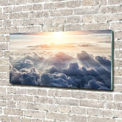 Glazen schilderij Wolken vanuit vogelperspectief