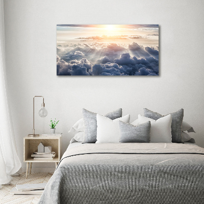 Glazen schilderij Wolken vanuit vogelperspectief