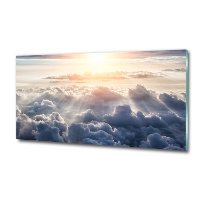 Glazen schilderij Wolken vanuit vogelperspectief