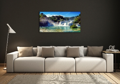 Schilderij op glas Krka-watervallen