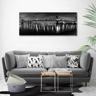 Schilderij glas Manhattan 's nachts