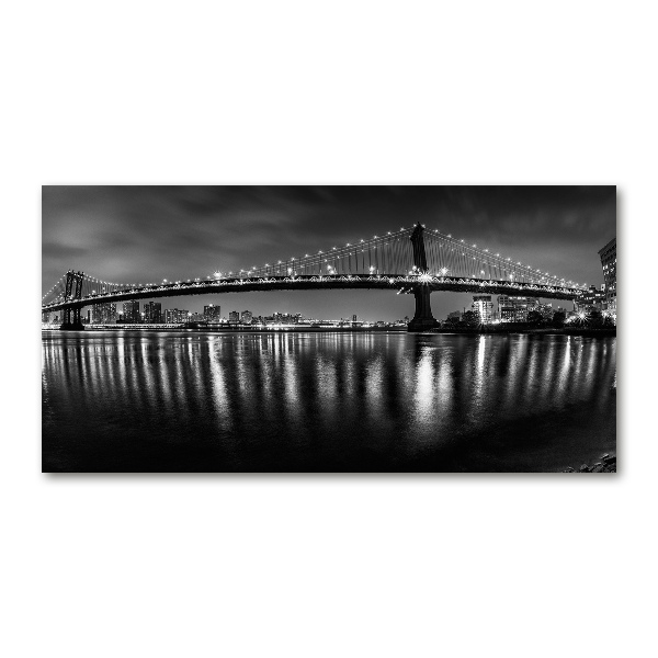 Foto obraz szkło hartowane Manhattan nocą