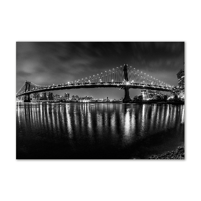 Schilderij glas Manhattan 's nachts