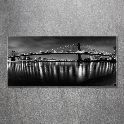 Foto obraz szkło hartowane Manhattan nocą