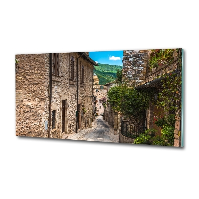 Glazen schilderij Een charmante straat