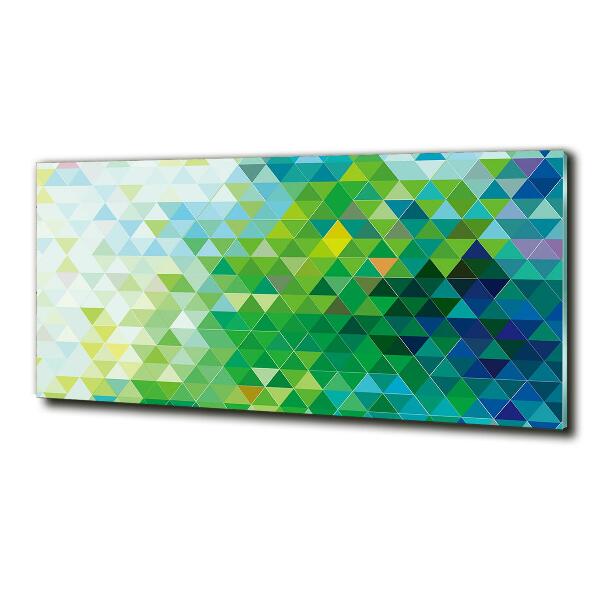 Schilderij glas Abstracte driehoeken