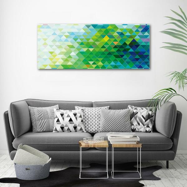 Schilderij glas Abstracte driehoeken