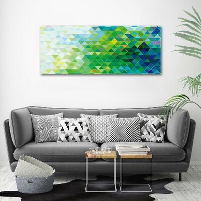 Schilderij glas Abstracte driehoeken