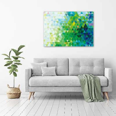 Schilderij glas Abstracte driehoeken