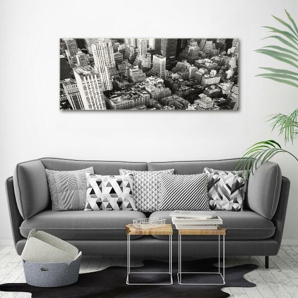 Foto schilderij op glas New York vanuit vogelperspectief