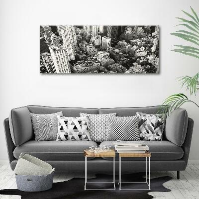 Foto schilderij op glas New York vanuit vogelperspectief