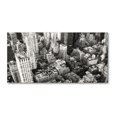 Foto schilderij op glas New York vanuit vogelperspectief