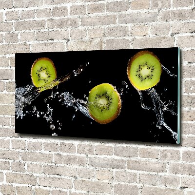 Schilderij op glas Kiwi en water