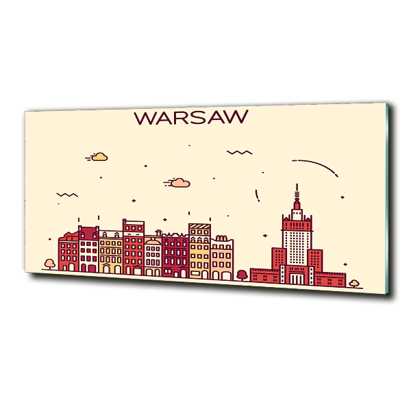 Fotoobraz na ścianę szklany Warszawa Polska