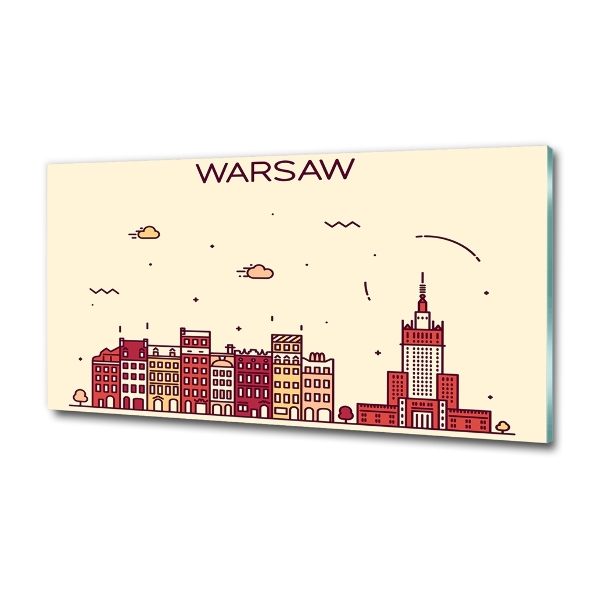 Glazen schilderij Warschau, Polen