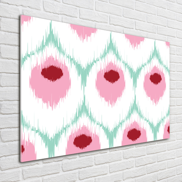 Schilderij op glas Pauwenpatroon