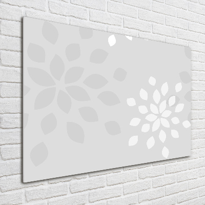 Glazen schilderij Bloemenpatroon