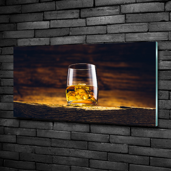 Glazen schilderij Bourbon in een glas