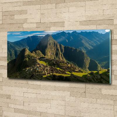 Foto schilderij op glas Ruïnes van Machu Picchu
