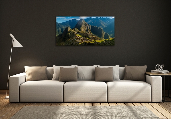 Foto schilderij op glas Ruïnes van Machu Picchu