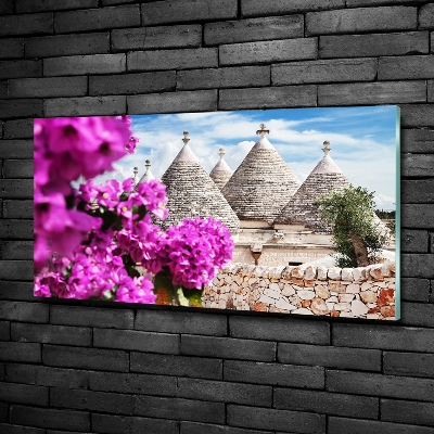Schilderij op glas Trulli-huizen