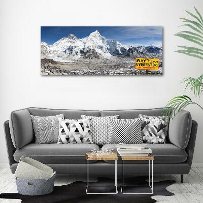 Glazen schilderij Mount Everest
