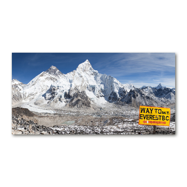 Glazen schilderij Mount Everest