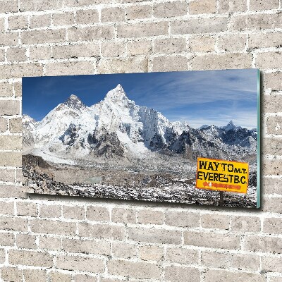 Glazen schilderij Mount Everest