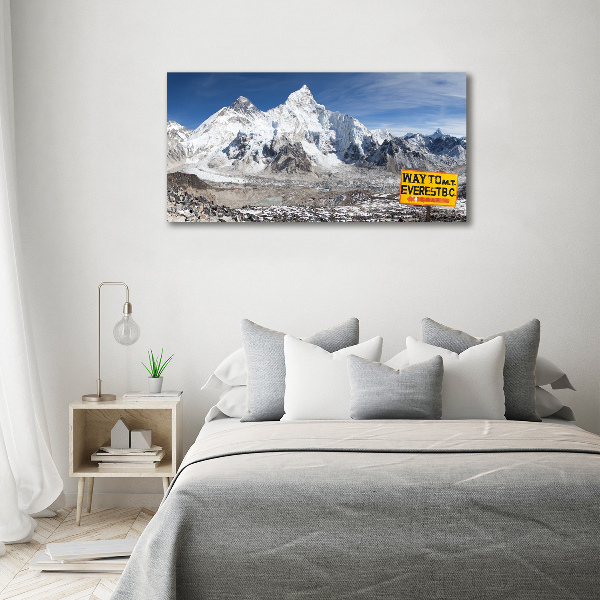 Glazen schilderij Mount Everest