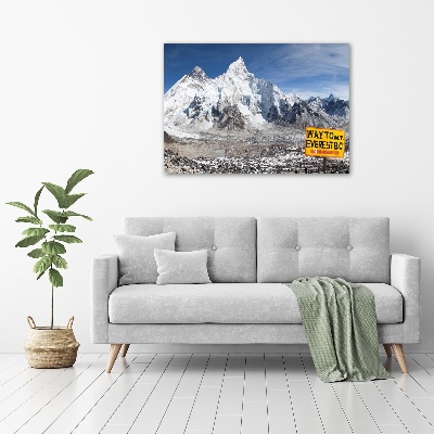 Glazen schilderij Mount Everest