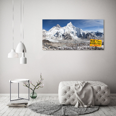 Glazen schilderij Mount Everest