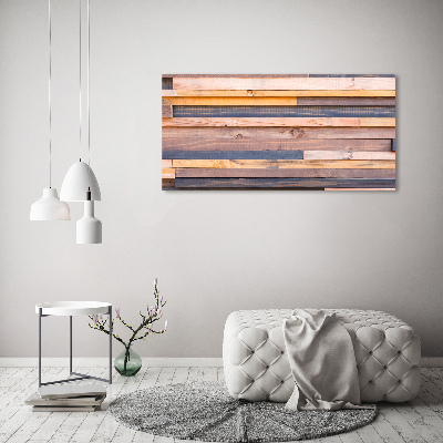 Schilderij glas Houten muur