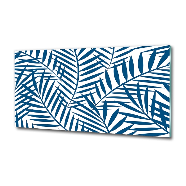 Foto schilderij op glas Palmbladeren