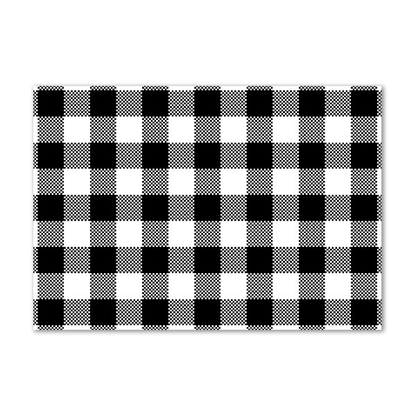 Foto-obraz szklany Czarno-biała krata