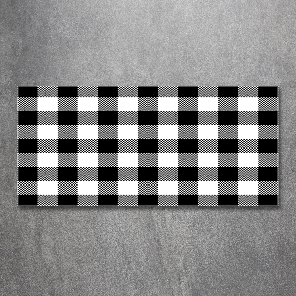 Glazen schilderij Zwart-wit geblokt