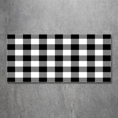 Glazen schilderij Zwart-wit geblokt