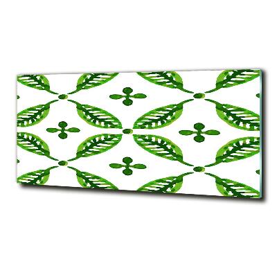 Schilderij op glas Groene bladeren