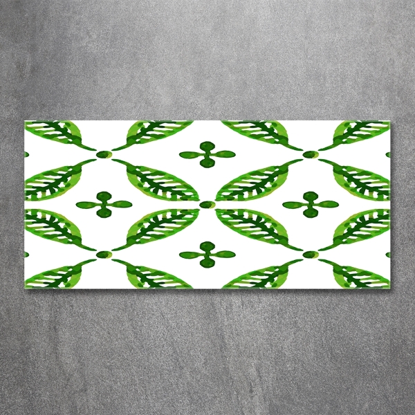 Schilderij op glas Groene bladeren