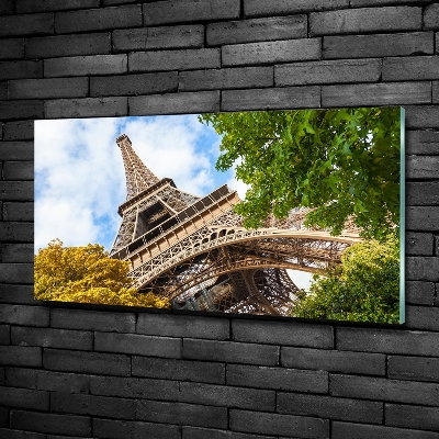 Schilderij op glas Eiffeltoren Parijs