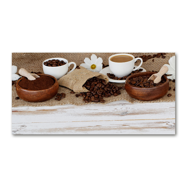 Schilderij glas Een kopje koffie